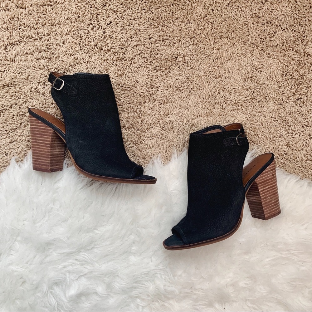 Lucky Brand • Black Leather Booties